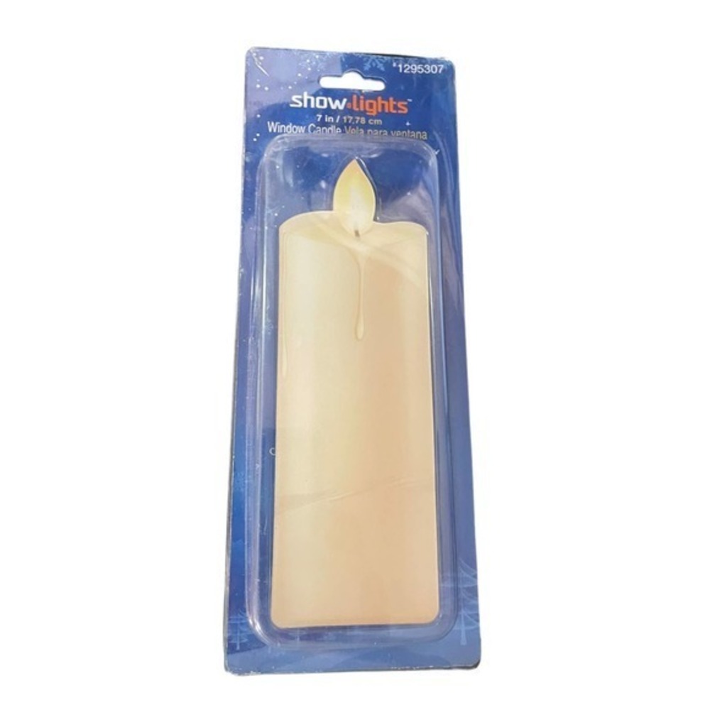 Show Lights LED Flat Window Christmas Candle 7" Tall 6 Hour On 18 Hour Off Timer